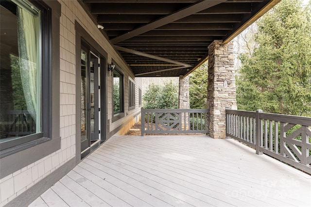 view of wooden deck