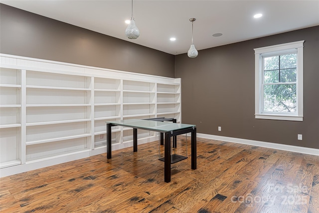 office with hardwood / wood-style flooring