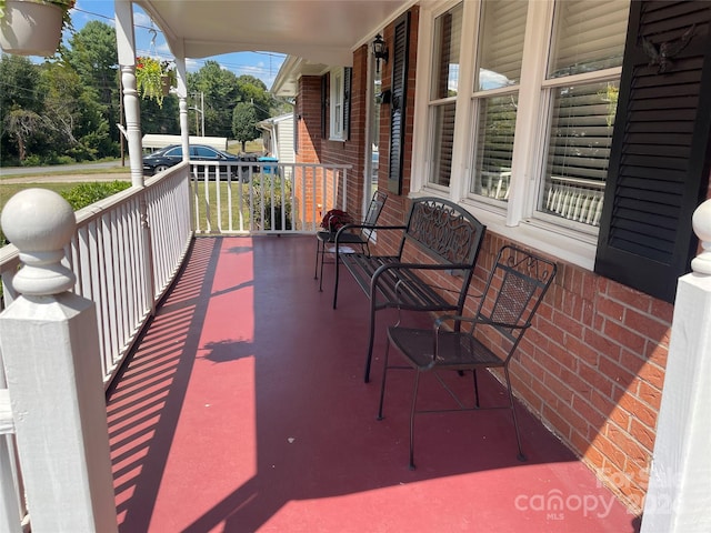 view of patio / terrace featuring covered porch