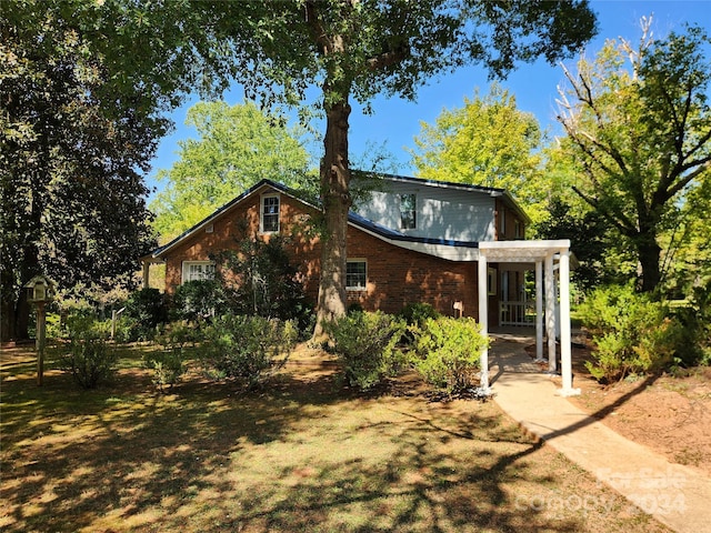 view of front of property with brick siding