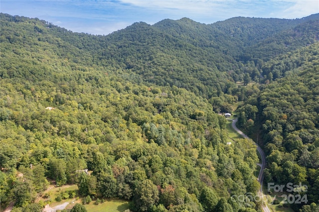 drone / aerial view with a mountain view