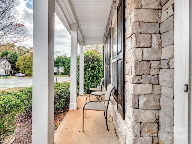 view of patio with covered porch