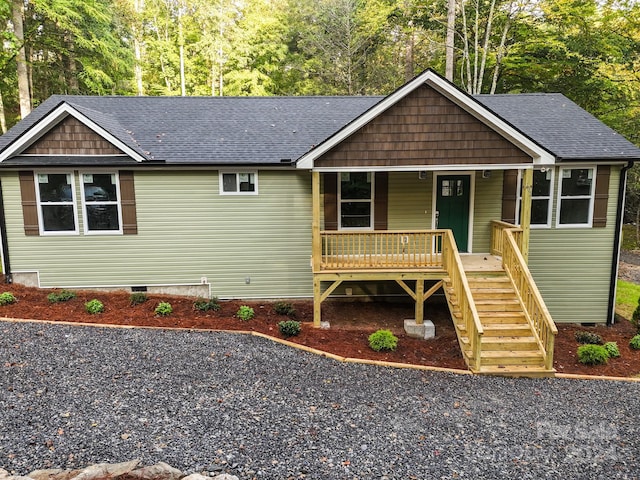 view of front of house with a porch