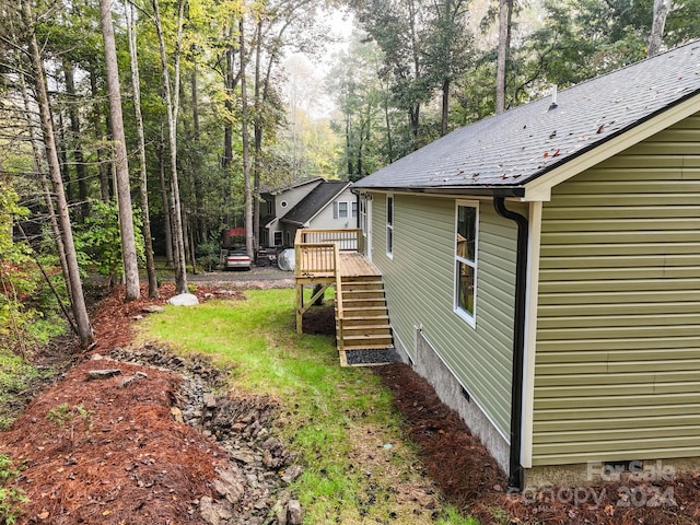 exterior space with a wooden deck