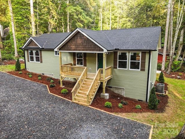 view of front of property with covered porch