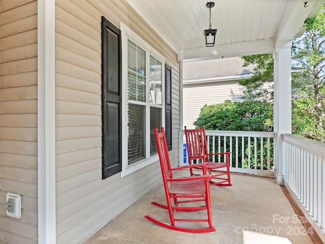 view of patio with covered porch