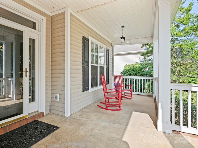 view of patio / terrace with a porch