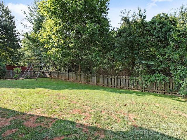 view of yard featuring a playground