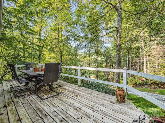 view of wooden deck