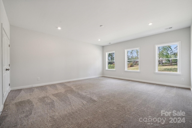 3192 Timber Run Ln, Maiden, NC 28650 - spare room with recessed lighting, carpet floors, visible vents, and baseboards