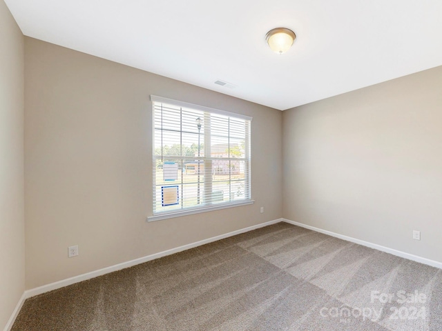 unfurnished room with carpet flooring