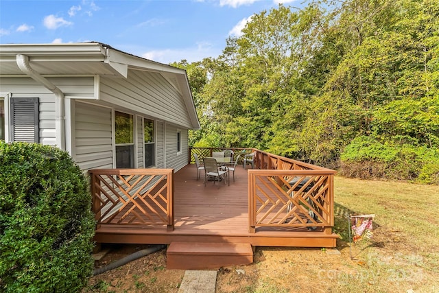 view of wooden deck