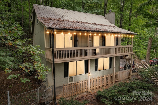 view of rear view of property