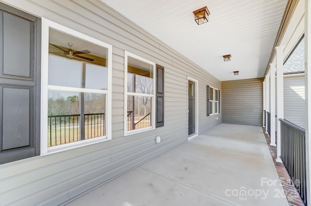 view of patio featuring a porch