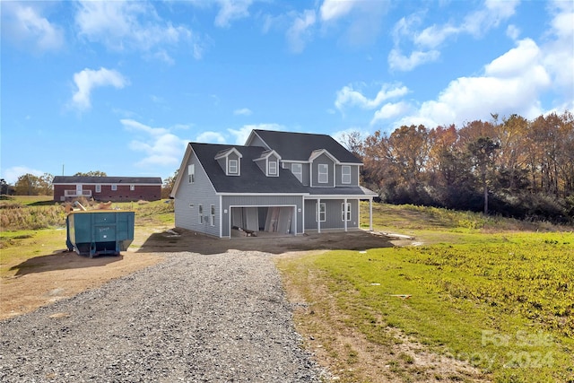 view of front of house featuring a garage