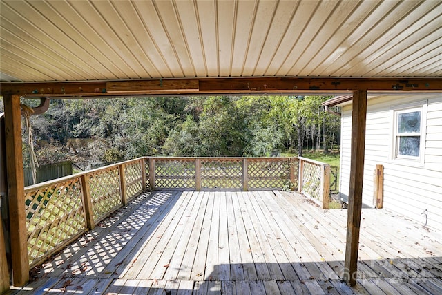 54 Hillside Hts, Brevard, NC 28712 - deck with view of wooded area