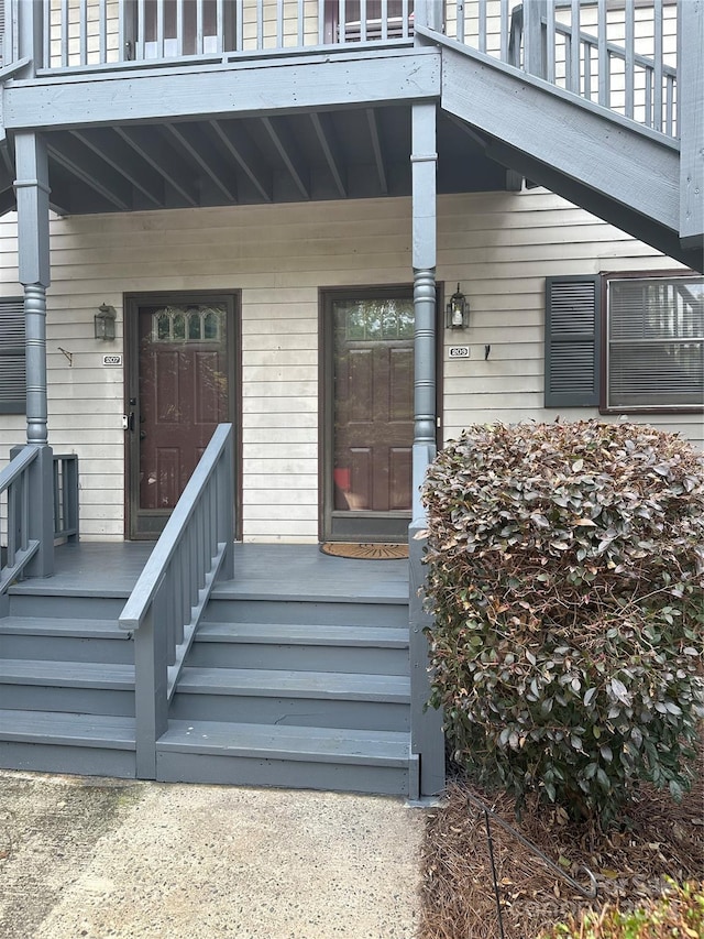 view of doorway to property