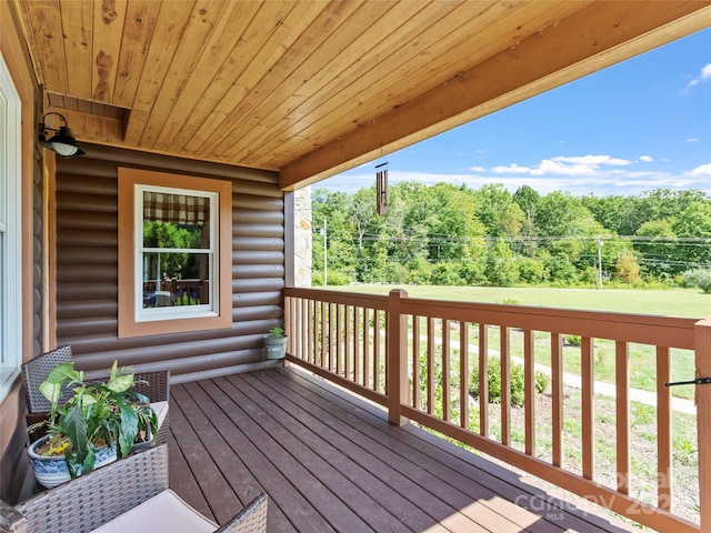 view of wooden terrace