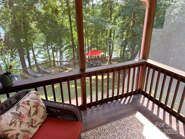 view of wooden deck