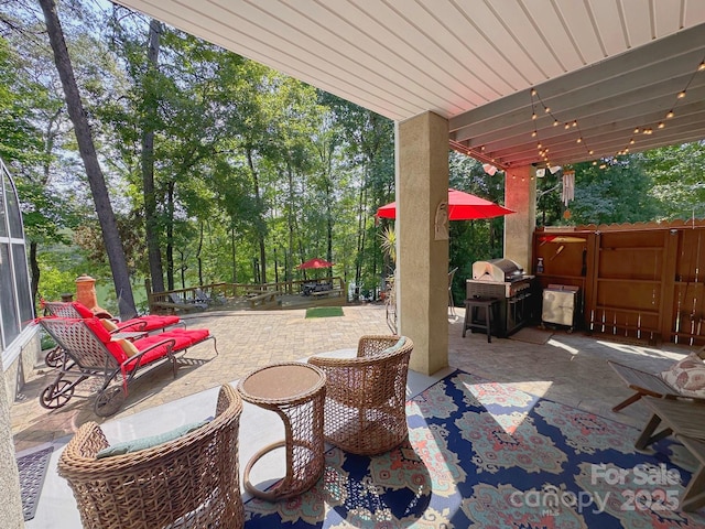 view of patio / terrace with grilling area