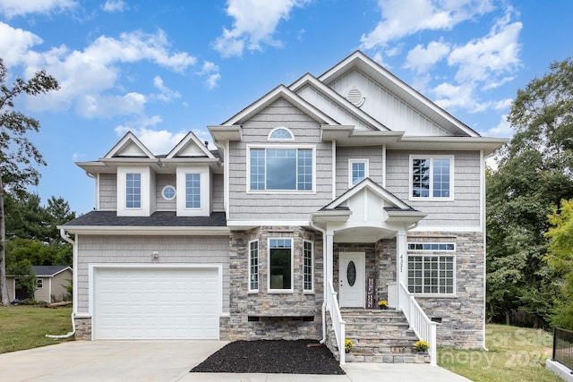 view of front of house featuring a garage