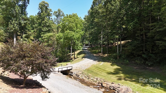 view of property's community featuring a yard