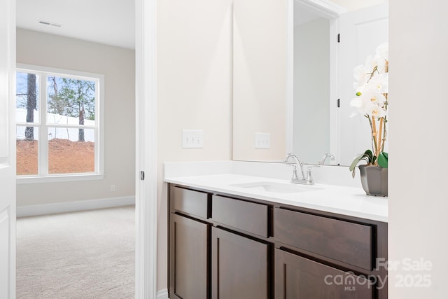 bathroom featuring vanity