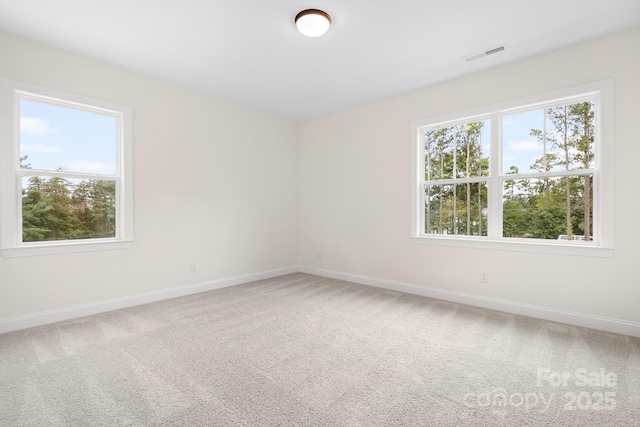 view of carpeted spare room