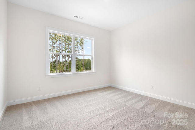 view of carpeted empty room