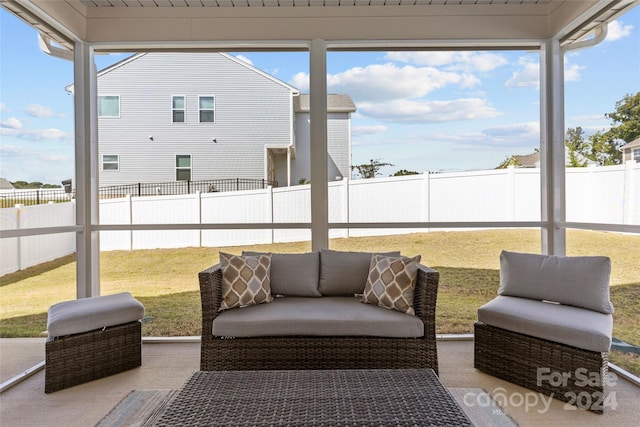 sunroom / solarium with a healthy amount of sunlight