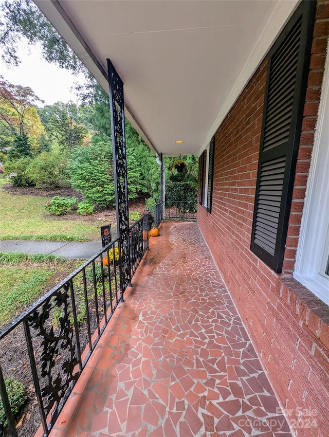 view of patio with covered porch