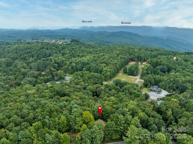 aerial view featuring a mountain view