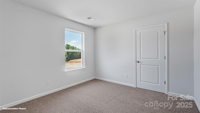 view of carpeted empty room