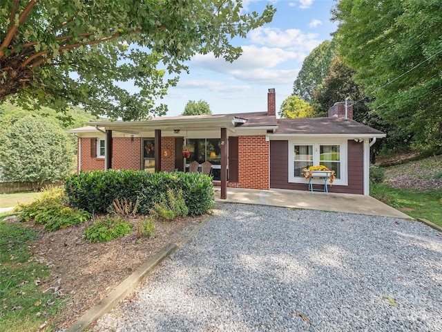 view of ranch-style home