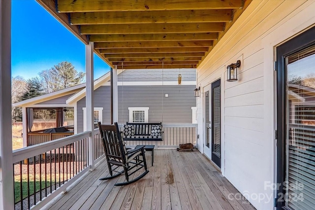 view of wooden deck