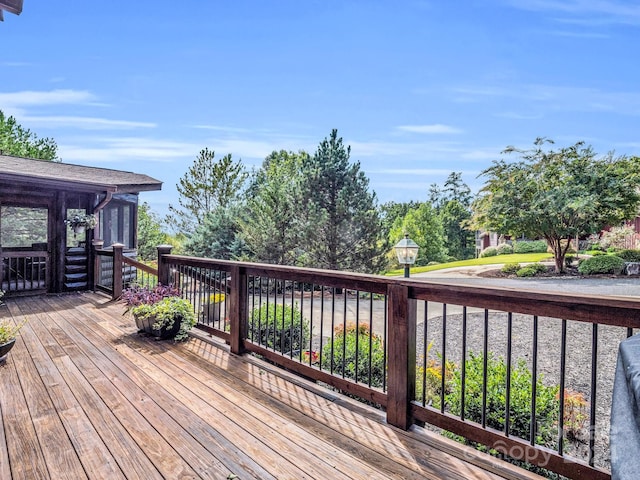 view of wooden terrace