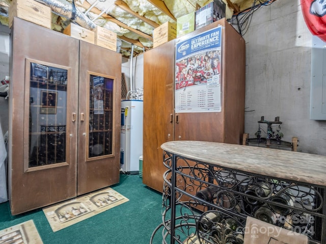 181 Highland Hts, Lake Lure, NC 28746 - doorway to property featuring water heater, french doors, and electric panel