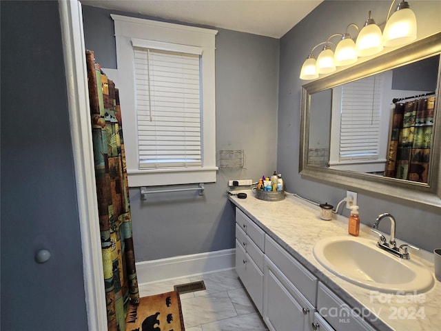 bathroom with vanity