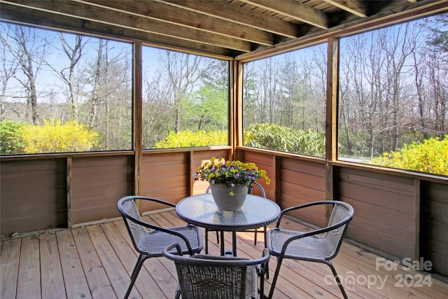 sunroom with plenty of natural light