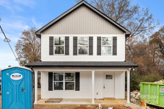 view of front of property with covered porch