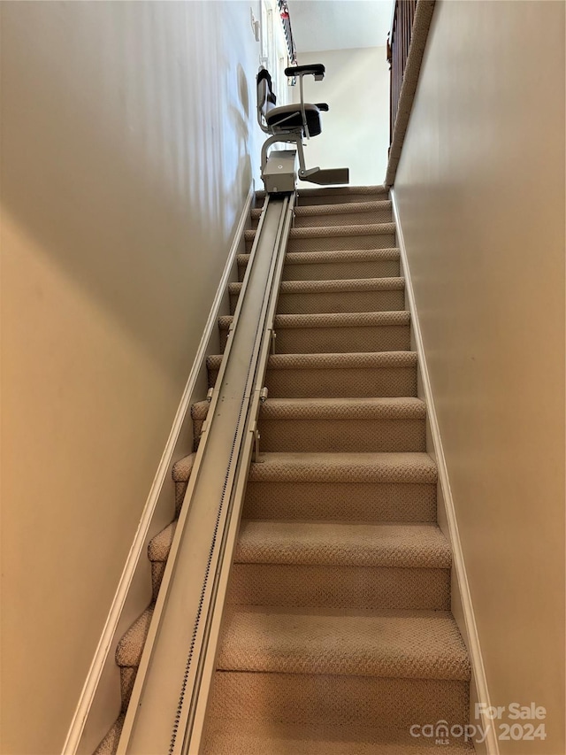 stairway with carpet