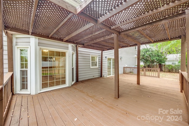 view of wooden terrace