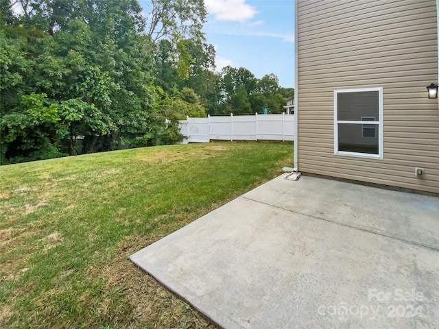 view of yard featuring a patio