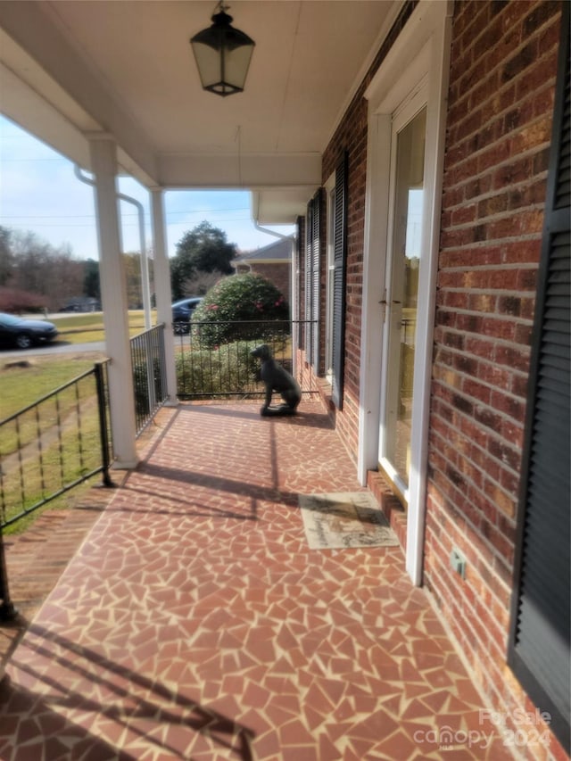 view of patio with a porch