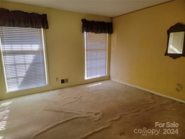 unfurnished room featuring carpet flooring