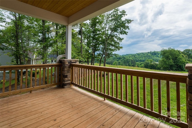 224 Country Dr, Mars Hill, NC 28754 - deck with a yard