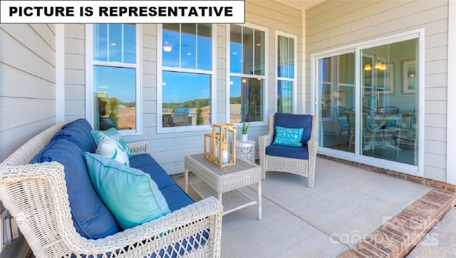 view of patio / terrace with an outdoor living space