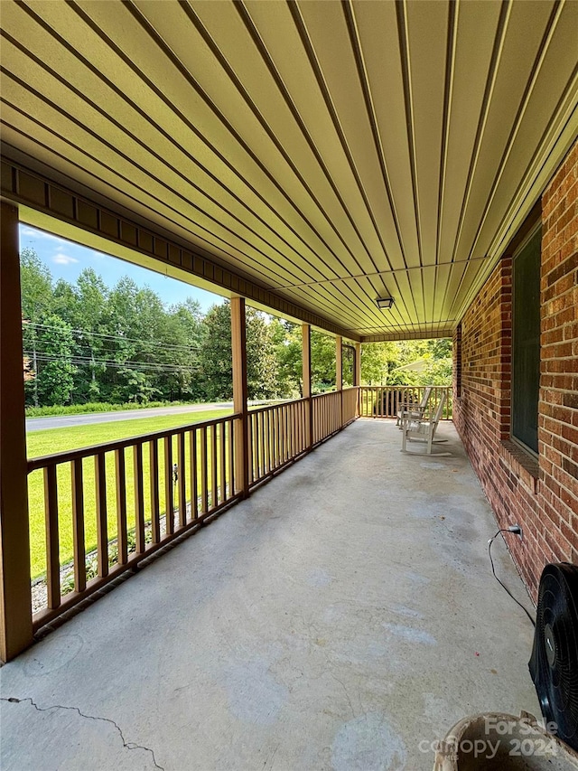 view of patio with a porch