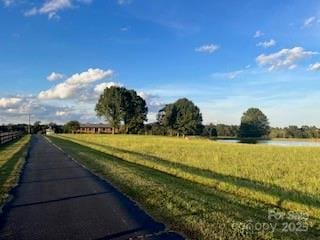 view of road featuring a rural view