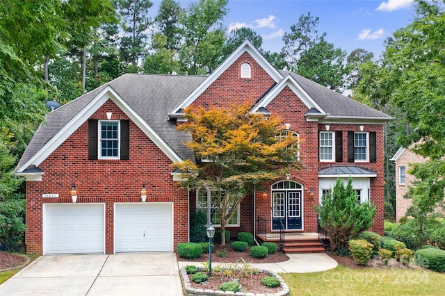 view of front facade featuring a garage